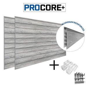 Proslat PROCORE+ Gray Wood Slatwall Ultimate Bundle 37109K