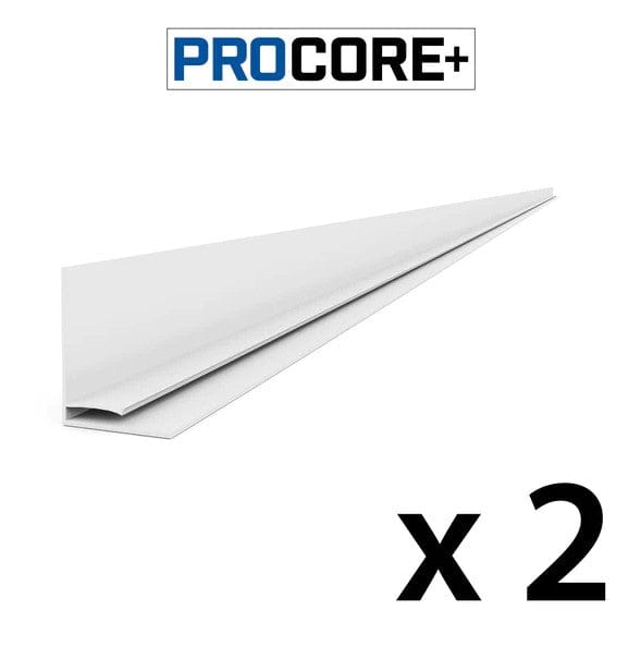 Proslat 8 ft. PROCORE+ Wood Gray PVC Top Trim 2 Pack 26222K