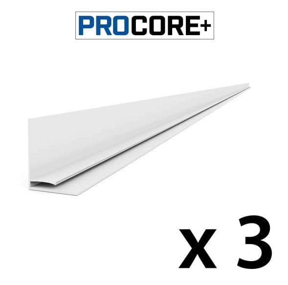 Proslat 8 ft. PROCORE+ Wood Gray PVC Top Trim 3 Pack 26223K