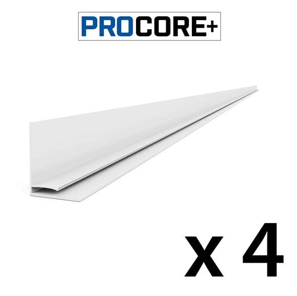 Proslat 8 ft. PROCORE+ Wood Gray PVC Top Trim 4 Pack 26224K