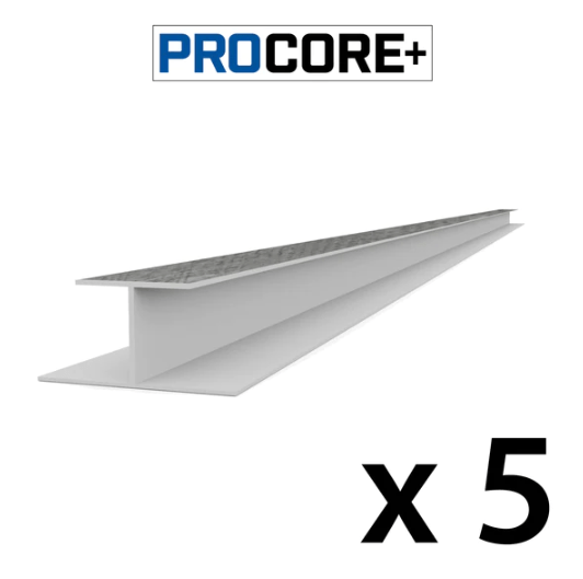 Proslat 8 ft. PROCORE+ Gray Wood PVC H-Trim 5 Pack 26325K