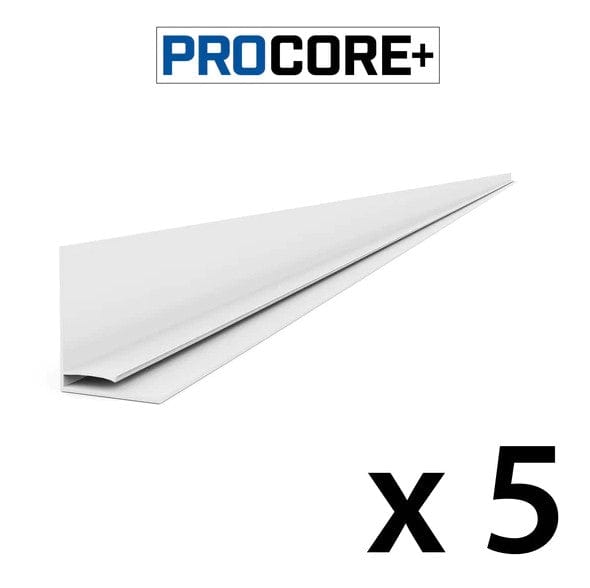Proslat 8 ft. PROCORE+ Wood Gray PVC Top Trim 5 Pack 26225K