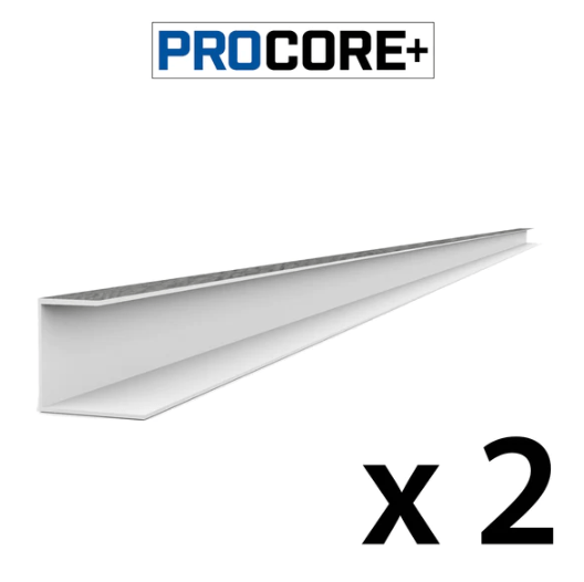 Proslat 8 ft. PROCORE+ Gray Wood PVC Side Trim 2 Pack 26122K