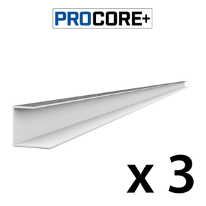 Proslat 8 ft. PROCORE+ Gray Wood PVC Side Trim 3 Pack 26123K