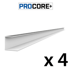 Proslat 8 ft. PROCORE+ Gray Wood PVC Side Trim 4 Pack 26124K
