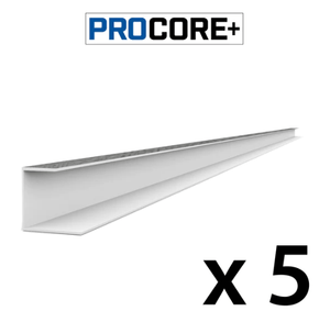 Proslat 8 ft. PROCORE+ Gray Wood PVC Side Trim 5 Pack 26125K