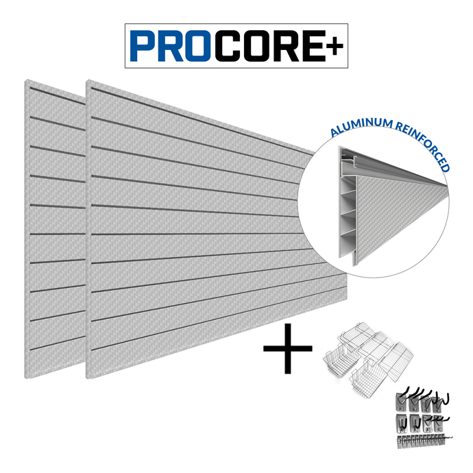Proslat PROCORE+ Silver Gray Carbon Fiber Slatwall Ultimate Bundle 37709K
