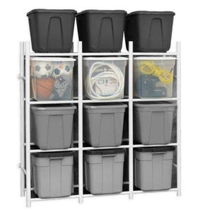 Bin Warehouse Rack - 12 Totes Compact 65003 Storage bins is one of the easiest ways to do when organizing. This plastic storage containers are ideal storage for garages, basements, storage rooms, dorm rooms, walk-in closets and more.