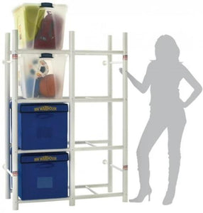 Bin Warehouse Rack – 8 Totes 65001 Reusable storage tote made of lightweight canvas. Easy to clean storage baskets.