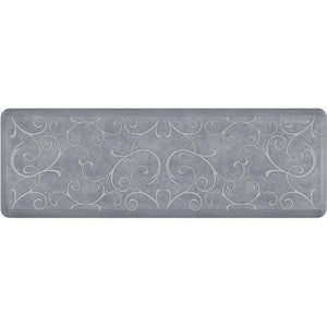 WellnessMats Bella Estates Shades of White 6'X2'X3/4" An anti-microbial kitchen mat. An ergo mat that reduces impact on the legs and back. 