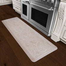 Load image into Gallery viewer, WellnessMats Bella Estates Shades of White 6&#39;X2&#39;X3/4&quot; A recyclable kitchen rug. Anti-microbial floor mat that gives comfort to your feet.