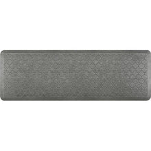 Load image into Gallery viewer, WellnessMats Trellis Estates Mat Collection Shades of Silver 6&#39;X2&#39;X3/4&quot;An anti-microbial kitchen mat. An ergo mat that reduces impact on the legs and back