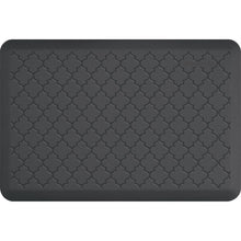 Load image into Gallery viewer, WellnessMats Trellis Motif Mat 3&#39; X 2&#39; X 3/4&quot; MT32WMRGRY, Gray. An anti-microbial kitchen mat. An ergo mat that reduces impact on the legs and back
