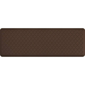 WellnessMats Trellis Motif Mat 6' X 2' X 3/4" MT62WMRBRN, Brown. A popular floor mat with elegant design. A kitchen mat that gives padded support.