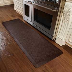 WellnessMats Trellis Antique Mat Collection 6' X 2' X 3/4" A stain and heat resistant kitchen mat. A floor mat made of 100% Polyurethane