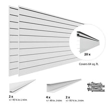 Load image into Gallery viewer, Proslat 8 ft. x 4 ft. PVC Slatwall - 2 pack 64 sq ft Charcoal P88205