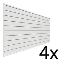 Load image into Gallery viewer, Proslat 8 ft. x 4 ft. PVC Slatwall - 4 pack 128 sq ft White P88402