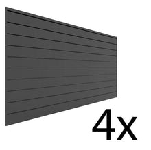 Load image into Gallery viewer, Proslat 8 ft. x 4 ft. PVC Slatwall - 4 pack 128 sq ft Charcoal P88405