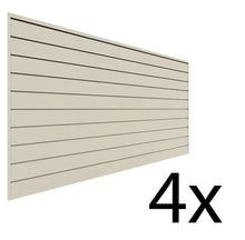Load image into Gallery viewer, Proslat 8 ft. x 4 ft. PVC Slatwall - 4 pack 128 sq ft Sandstone P88409