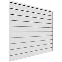 Load image into Gallery viewer, Proslat Garage Storage PVC Slatwall 4 ft. x 4 ft. White 88103 Easily accessible garage slatwall for the busy lives of sports fanatics. Proslatwall is built strong that can hold up to 75 lb per sq. ft.