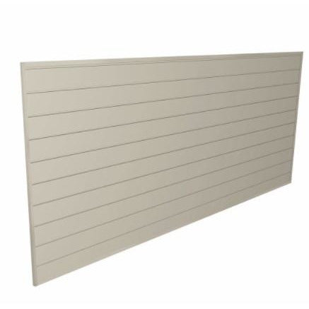 Proslat Garage Storage PVC Slatwall 8 ft. x 4 ft. Sandstone 88109 Easily accessible garage slatwall for the busy lives of sports fanatics. Proslatwall is built strong that can hold up to 75 lb per sq. ft.