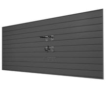 Load image into Gallery viewer, Proslat Garage Storage PVC SlatwallMini Bundle - Charcoal 33007K Easily accessible garage slatwall for the busy lives of sports fanatics. Proslatwall is built strong that can hold up to 75 lb per sq. ft.