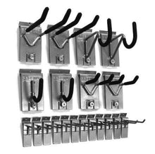 Load image into Gallery viewer, Proslat Hook Kit – 20 piece 11004 Easily accessible garage slatwall for the busy lives of sports fanatics. Proslatwall is built strong that can hold up to 75 lb per sq. ft.