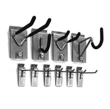 Load image into Gallery viewer, Proslat Mini Hook Kit – 10 piece 11008 Easily accessible garage slatwall for the busy lives of sports fanatics. Proslatwall is built strong that can hold up to 75 lb per sq. ft.