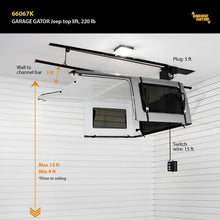 Load image into Gallery viewer, Proslat Garage Gator Jeep Lift 220 lb Hoist Kit 66067K Garage Gator garage storage lift can easily store up to 220 lb of your large items.